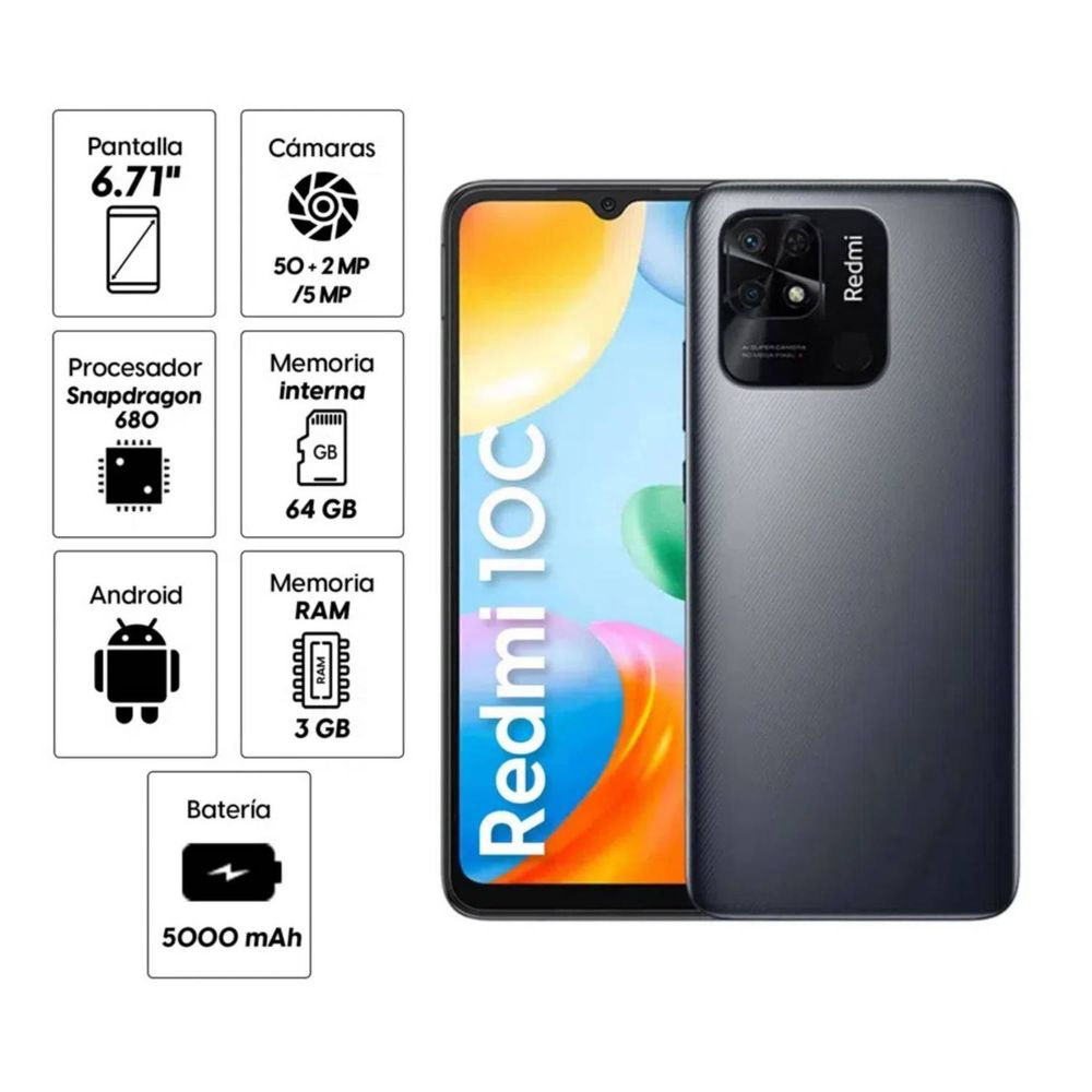 Xiaomi Redmi 10C RAM 3GB 64GB Graphite Gray - Promart