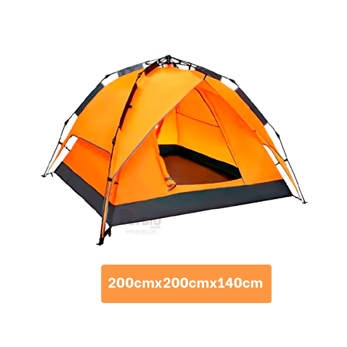 Carpa 4 Personas Alta Montaña de Color Anaranjado