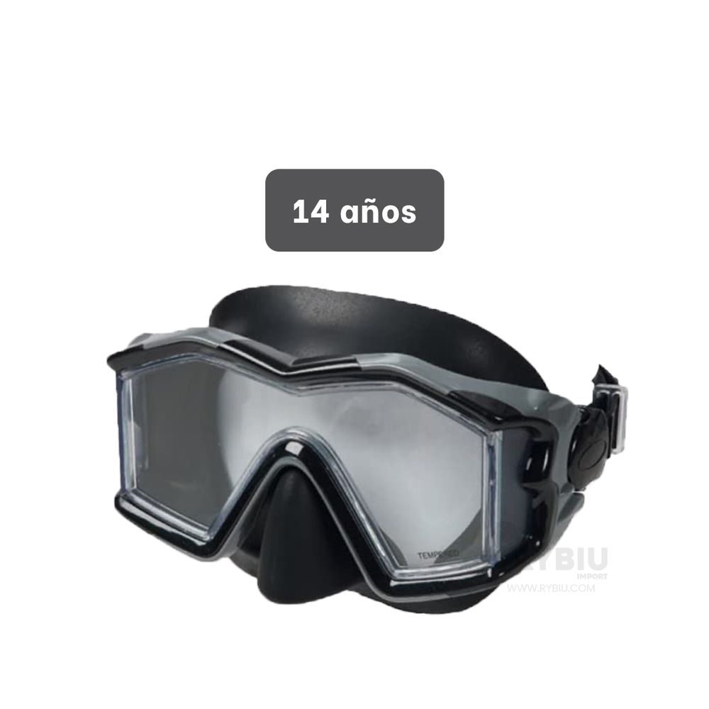 Mascara de Buceo con Lentes de Vidrio para Natacion - Promart