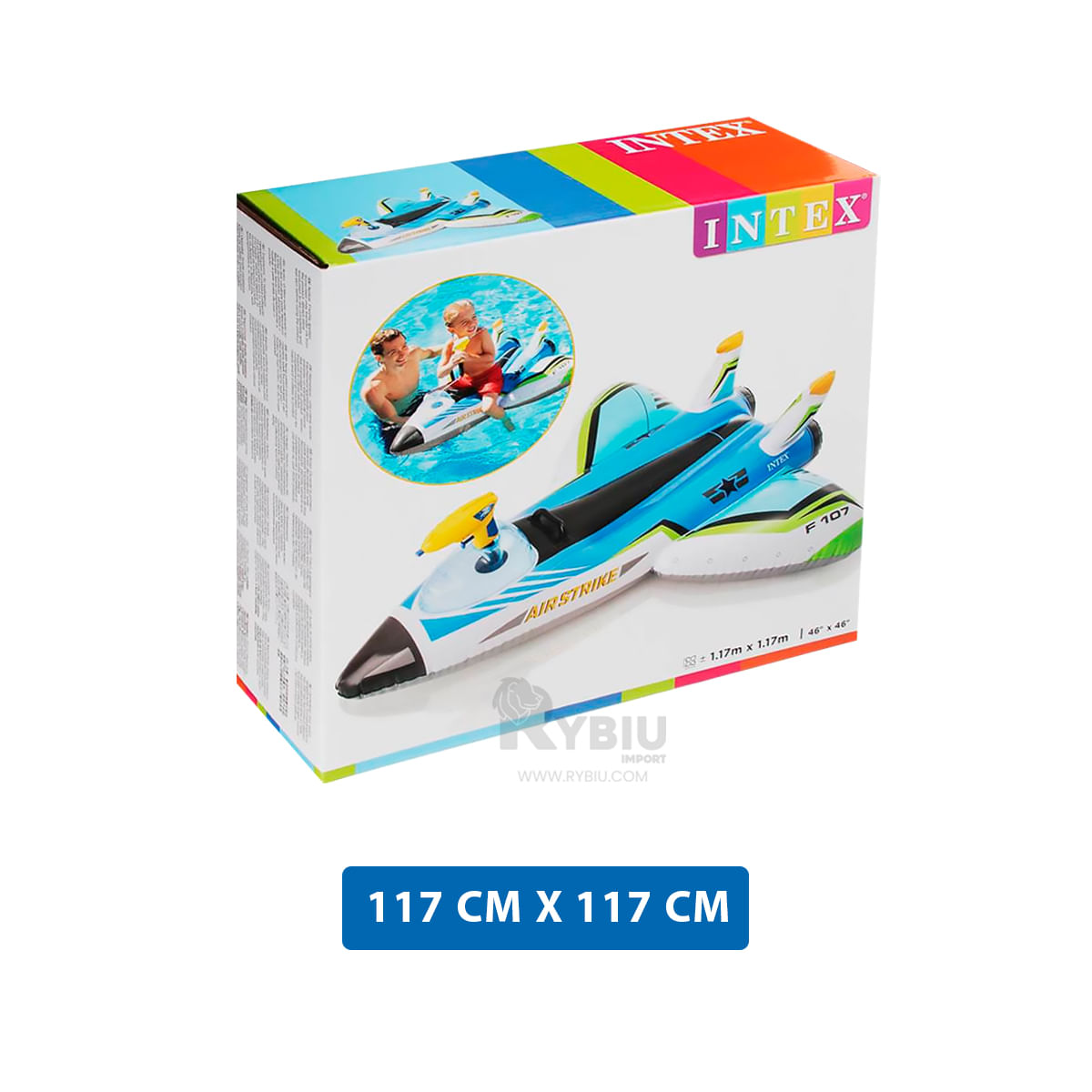 Agradable Flotador Avion Azul para Verano