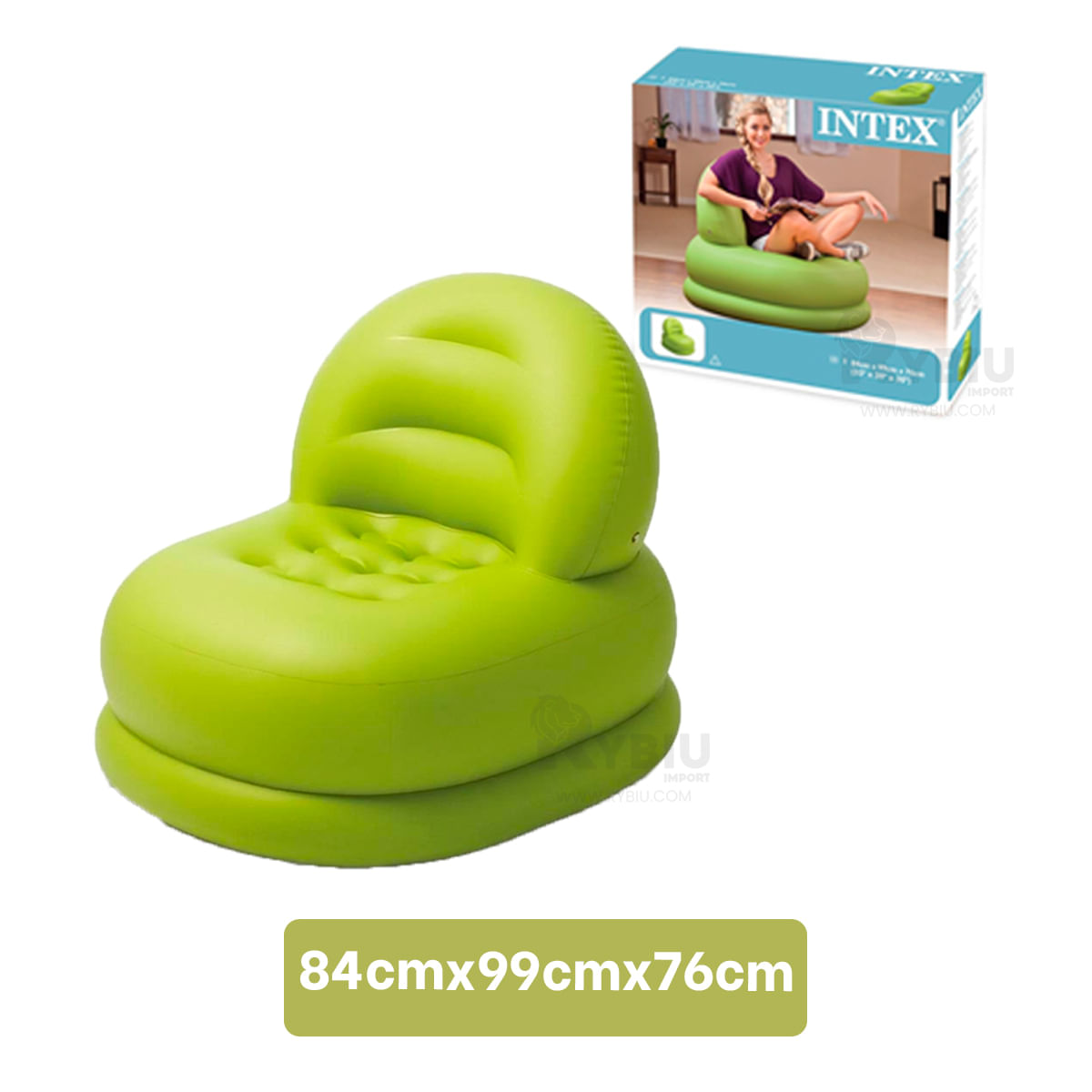 Comodo Sofa Inflable para Dormitorio Verde