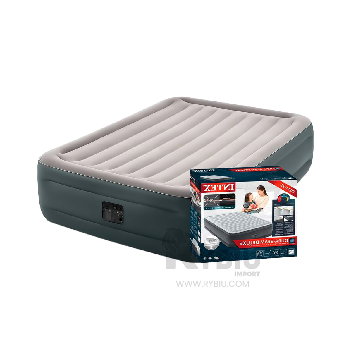 Comodo Colchon Inflable en Color Gris