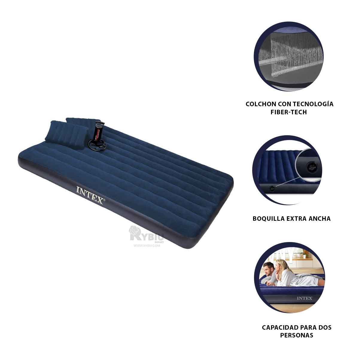 Moderno Colchon Inflable de 2 Plazas para 2 Personas