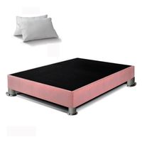 Box Tarima LeMueble 2 Plazas Palo Rosa + 2 Almohadas