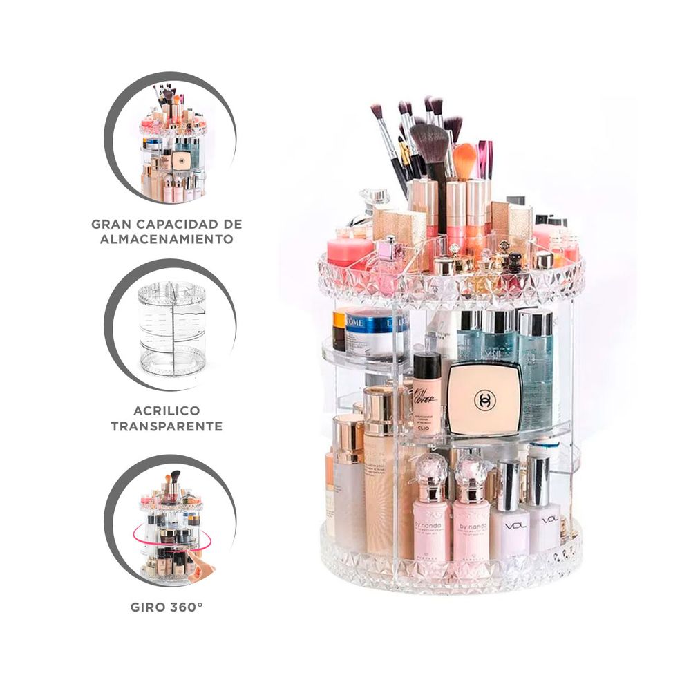 Organizador Grande de Maquillaje Giratorio 360 Grados Organizador Grande de Maquillaje Giratorio 360 Grados