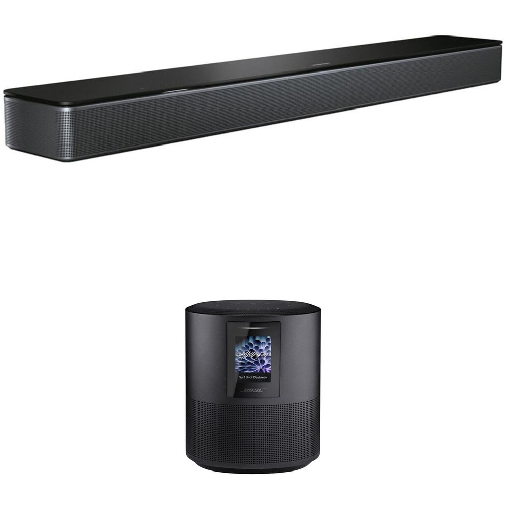 Altavoces Bose Smart Soundbar 300 y Home Speaker 500 Kit Altavoz para El  Hogar Triple Negro - Promart