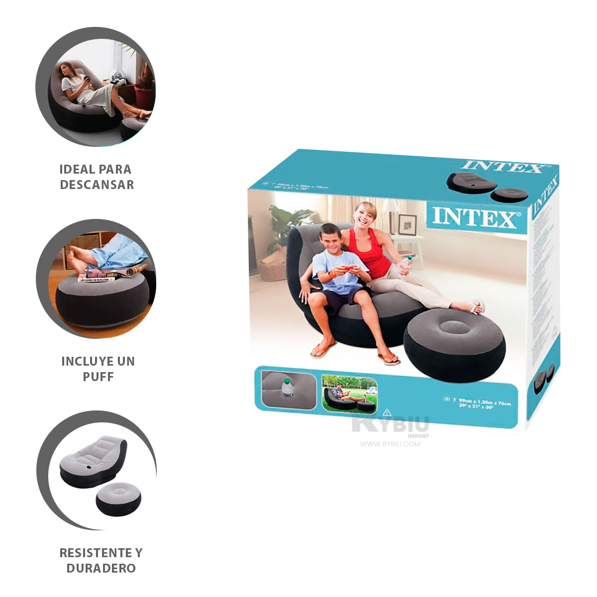 Sofa de Sillon Ideal para Hogar Incluye Puff