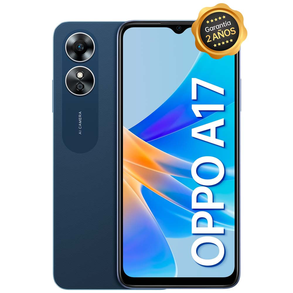 Smartphone OPPO A17 6.55 4GB 64GB 50MP + PIXED FOCUS Azul - Promart