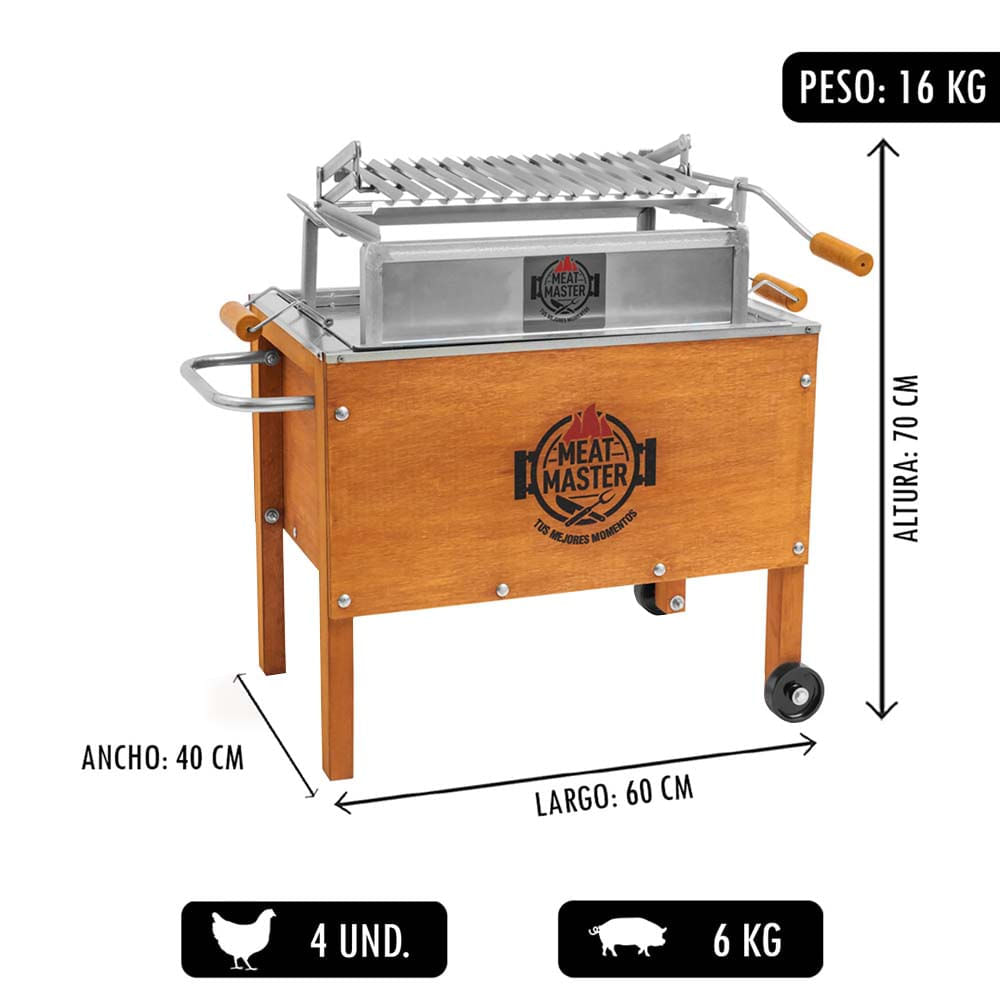 Caja China MEAT MASTER con Parrilla Elevadiza