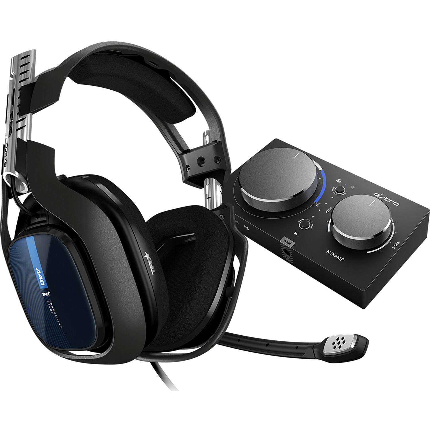 Auriculares Astro Gaming A40 Tr con Mixamp Tr Pro para Juegos Azul Negro para Ps4 Windows y Mac
