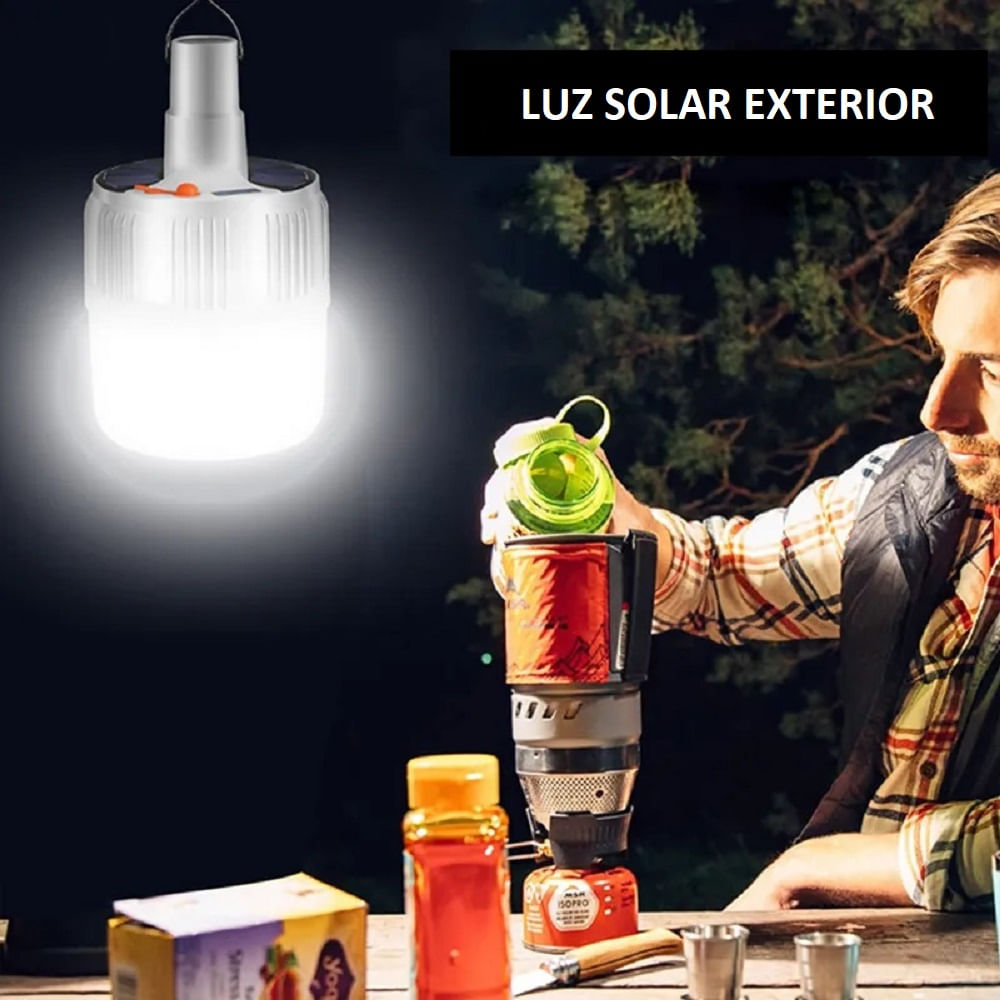 GENERICO Lámpara solar portátil con bombilla LED Iluminación exterior