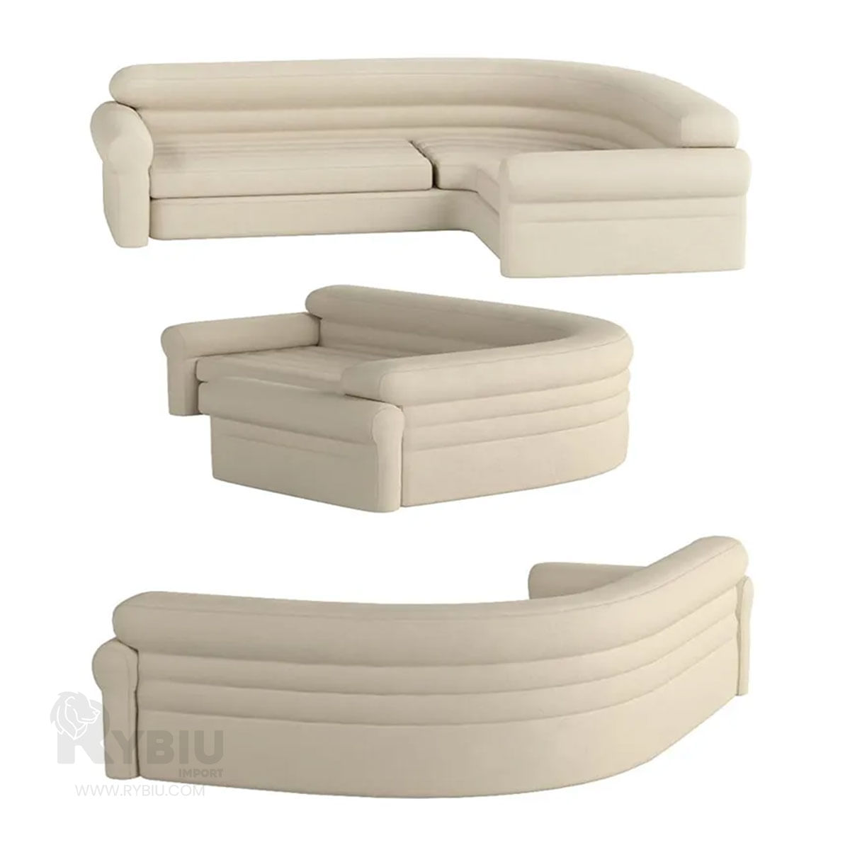 Banco Confort Inflable Esquinero Intex de Color Bronceado