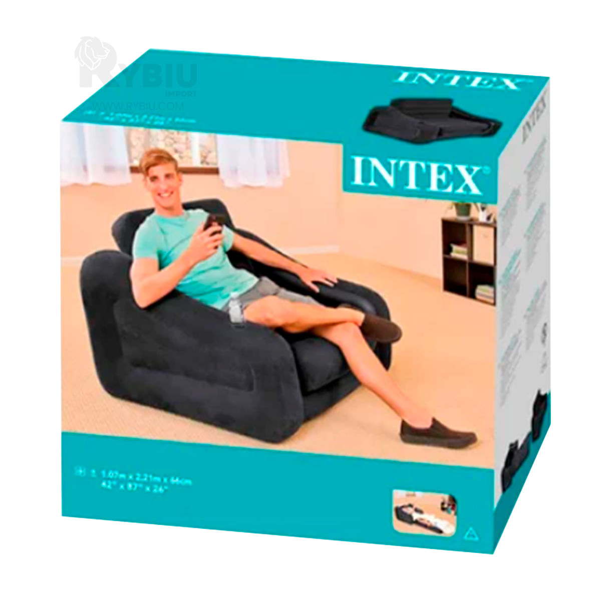 Asiento Cama Inflable de Color Negro