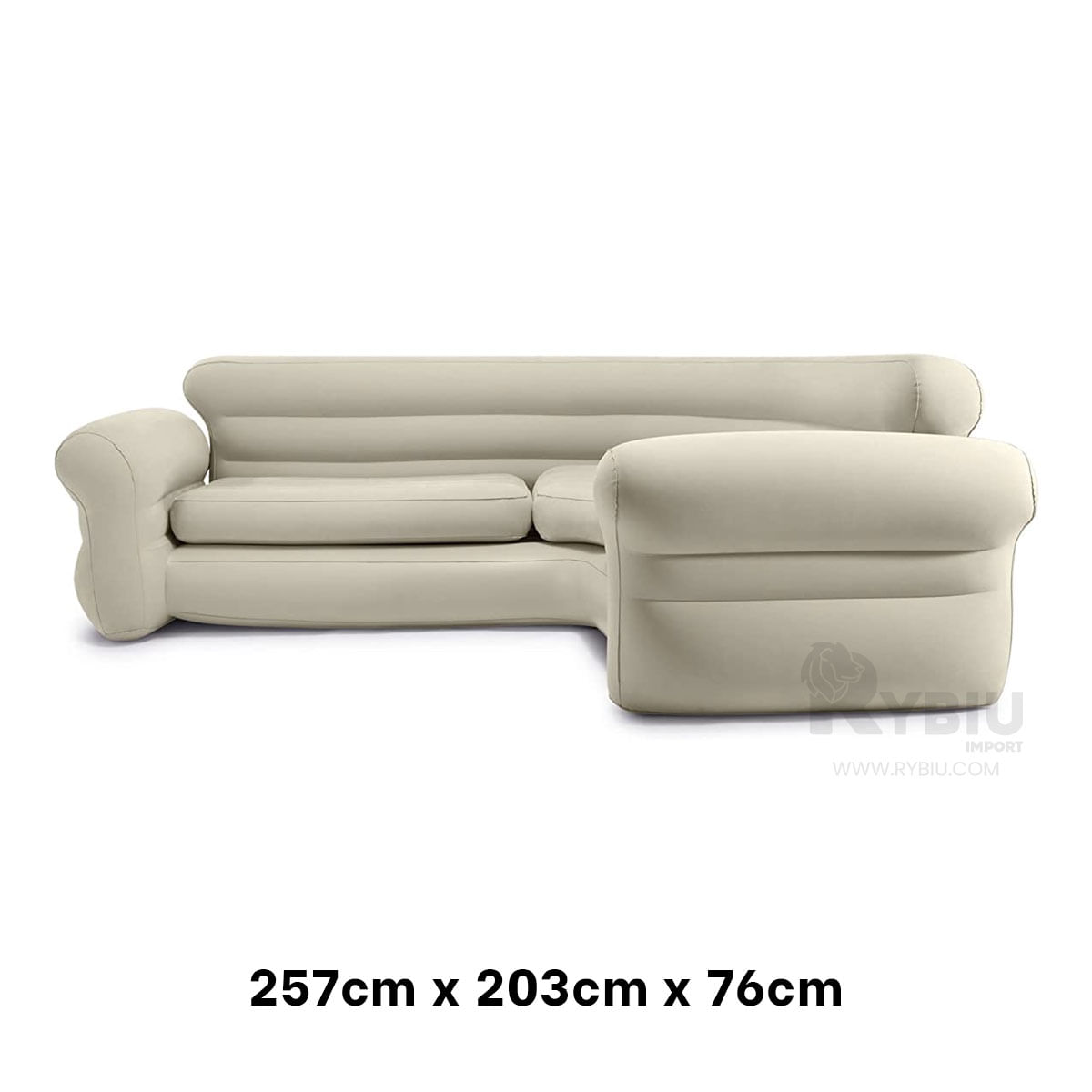 Sofa Hinchable Rinconero de Color Bronceado