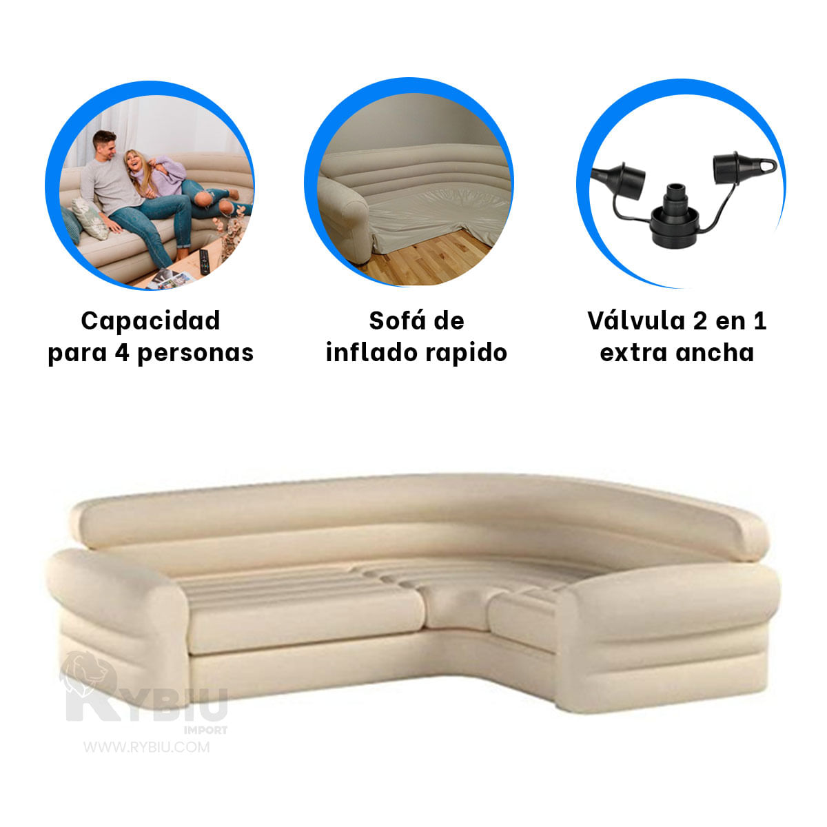 Asiento Intex Familiar de Color Bronceado