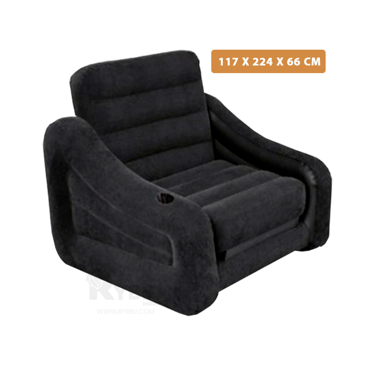 Sillon Litera Individual de Color Negro