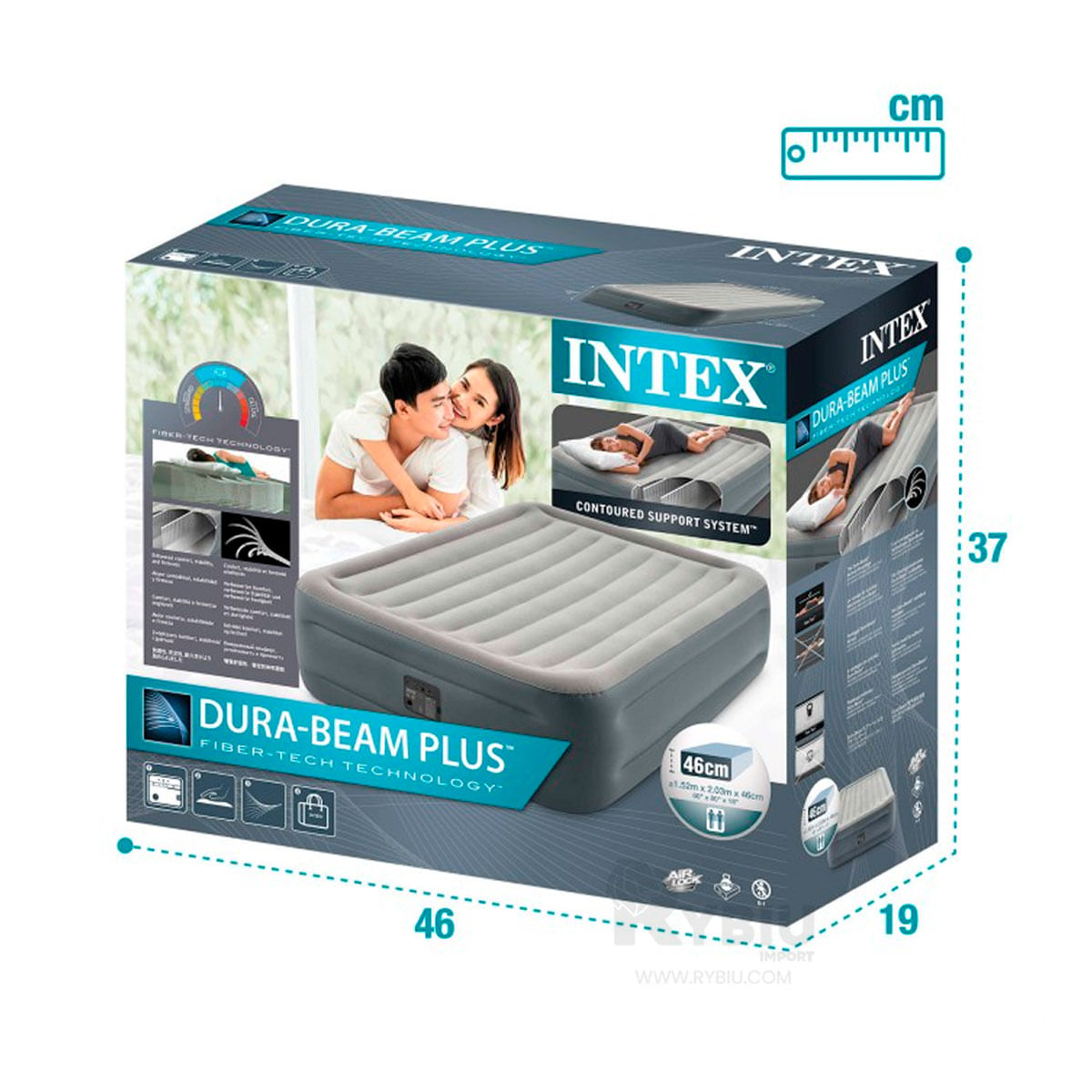 Litera Inflable Familiar de Color Gris