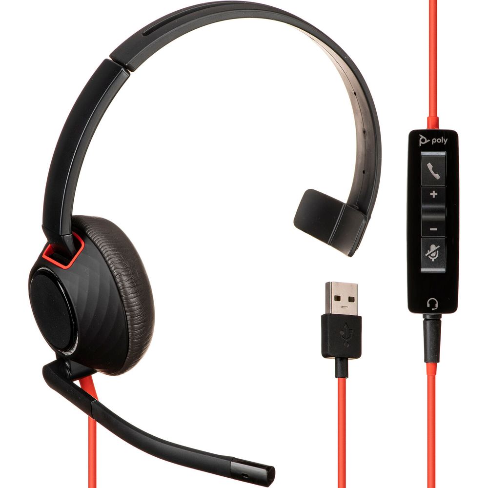 Auriculares On Ear Mono Plantronics Blackwire 5210 Usb Type A - Promart