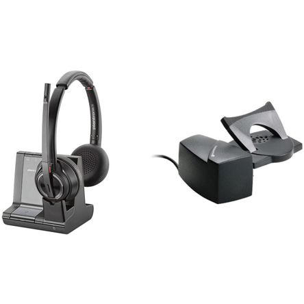 Kit de Auricular Inalámbrico Plantronics Savi 8220 y Elevador de Auriculares Hl10