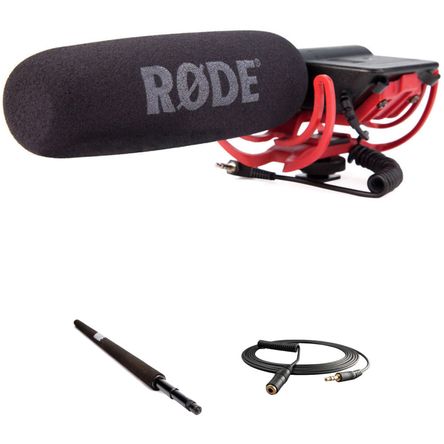Kit de Micrófono de Cañón Rode Videomic para Montar en Cámara con Micro Boompole y Cable de Extensió Kit de Micrófono de Cañón Rode Videomic para Montar en Cámara con Micro Boompole y Cable de Extensió