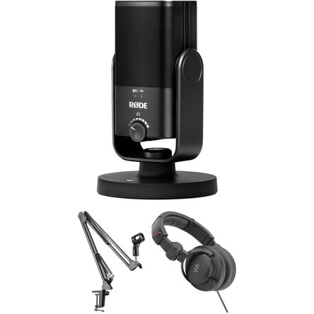 Kit de Micrófono Usb Rode Nt Usb Mini con Brazo de Transmisión y Auriculares Cerrados