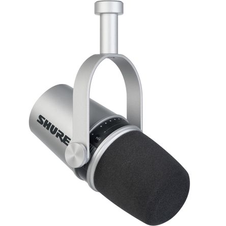 Micrófono de Podcast Shure Mv7 Plata