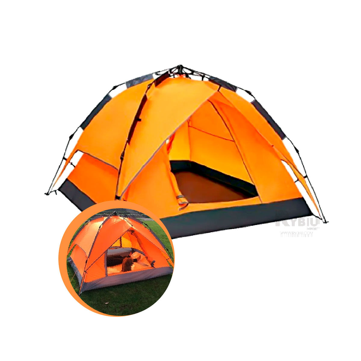 Bonita Carpa para 4 Personas de Color Anaranjado