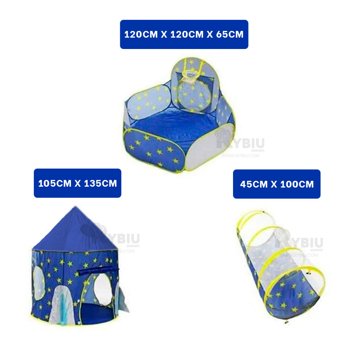 Divertido Set de Carpa Azul para Aire Libre