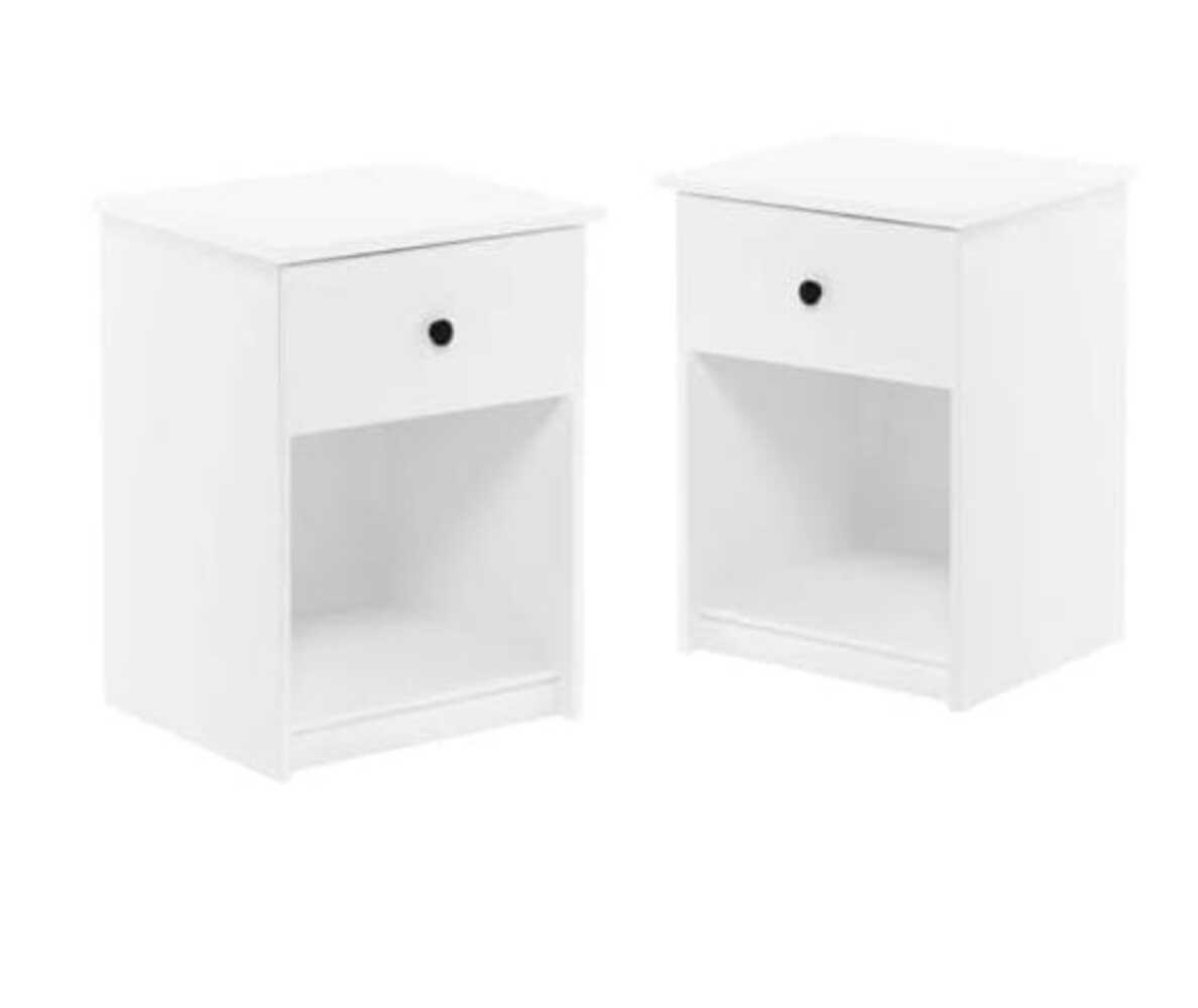 COMBO X 2 Veladores Modernos Ursula Melamine Blanco
