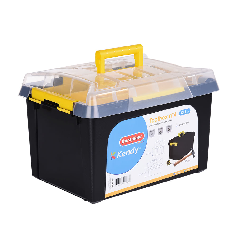 Caja de Herramientas Duraplast N° 4 Negro 13 l