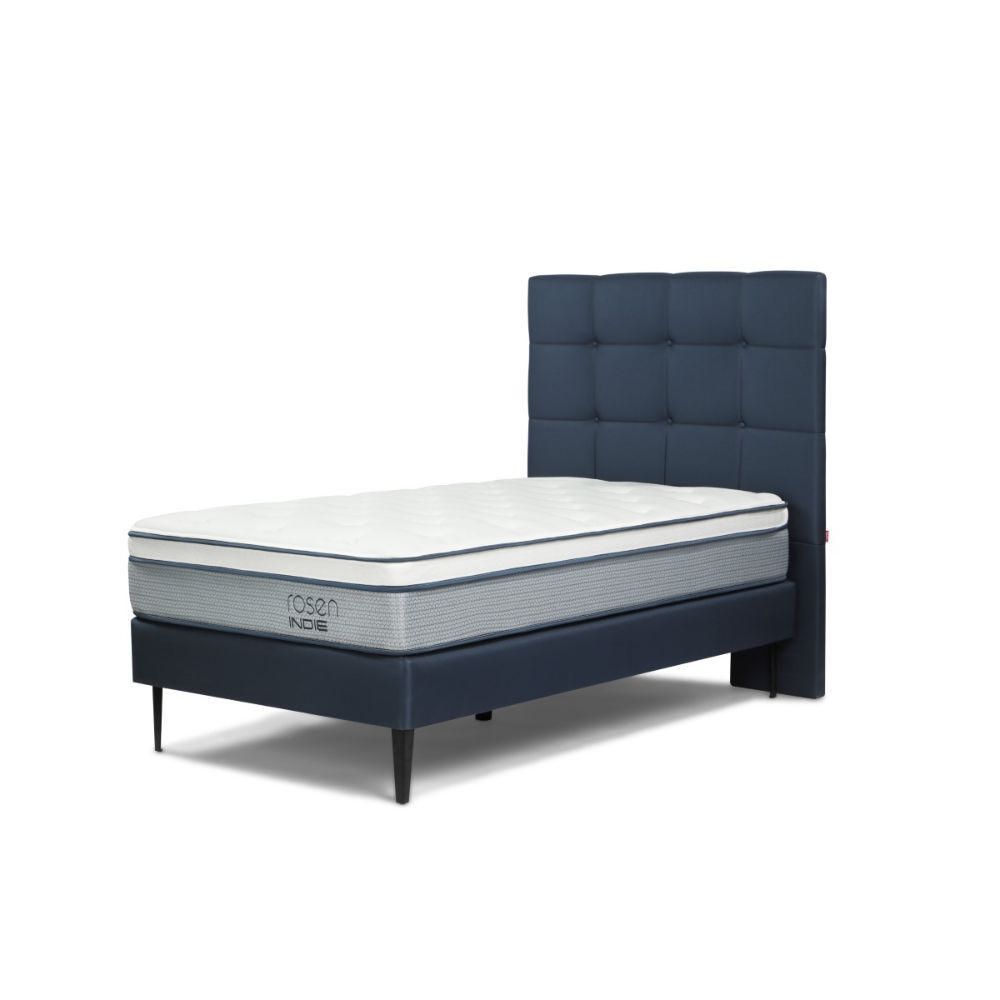 Dormitorio Indie 1.5 Plazas Respaldo Issey Azul