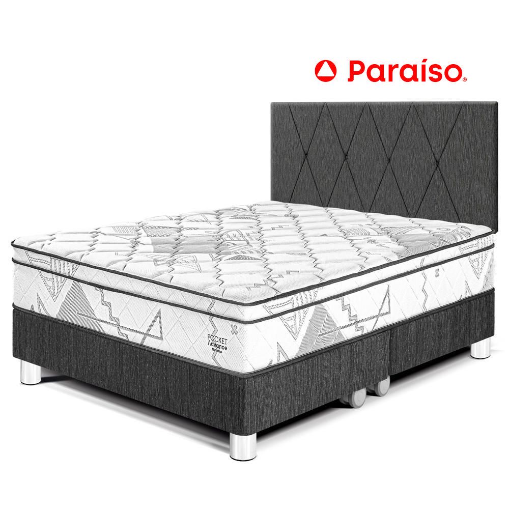 Dormitorio Pocket Advance Queen Cabecera Loft Charcoal