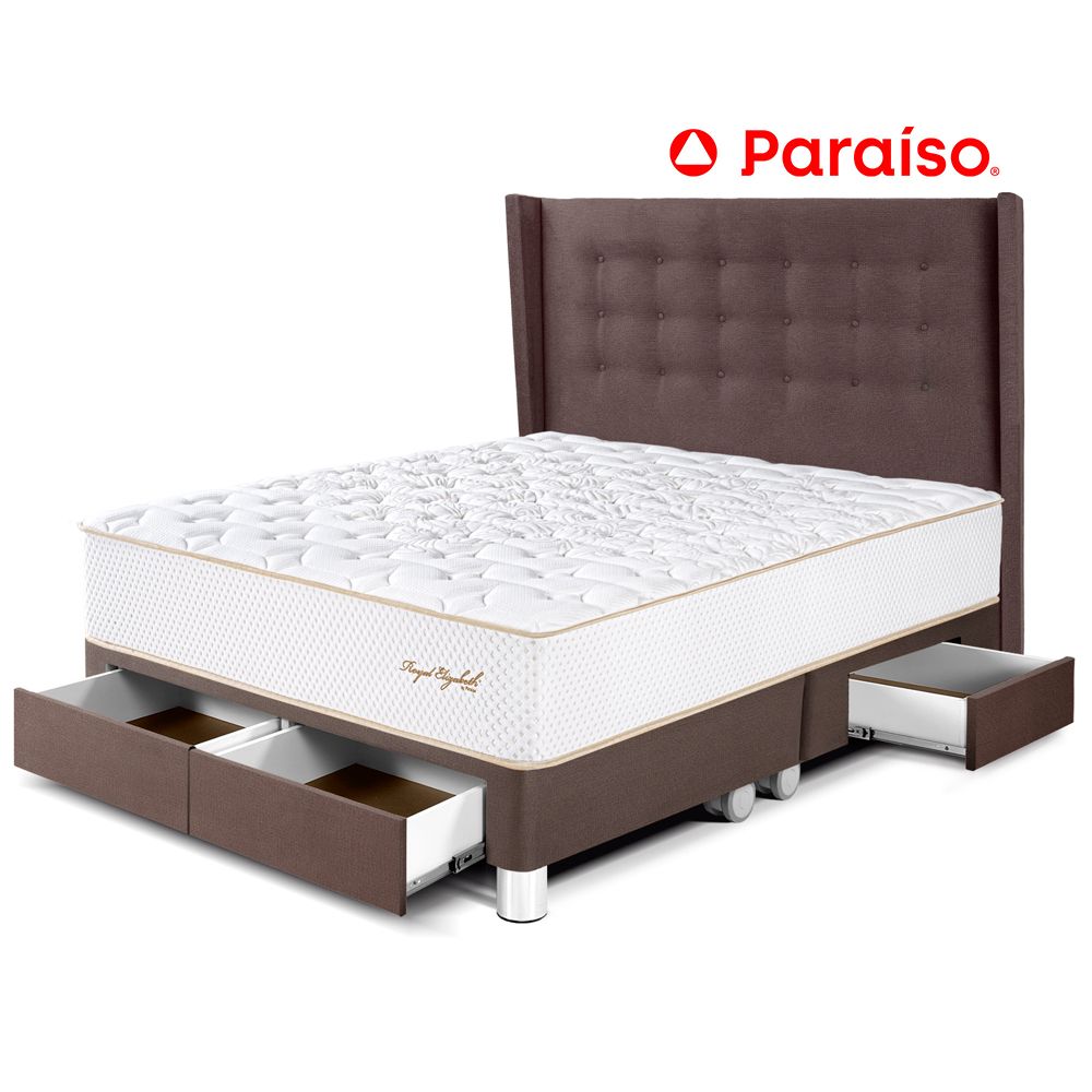 Dormitorio Cajones Royal Elizabeth Queen Cabecera Gold Chocolate