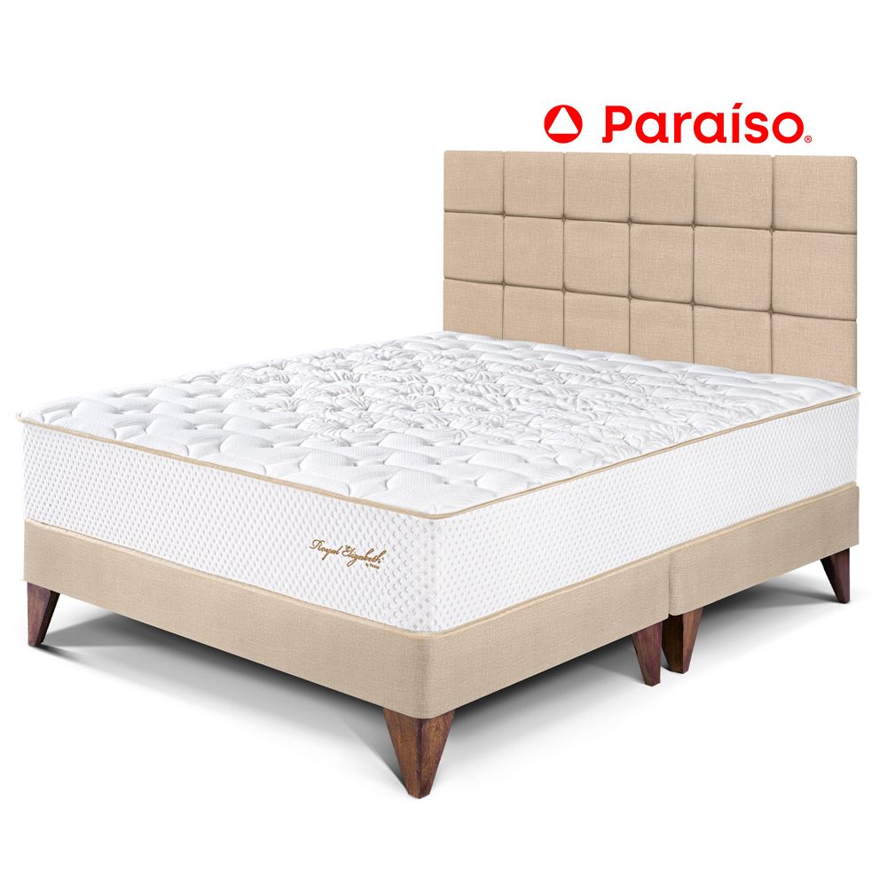 Dormitorio Eur Royal Elizabth King Cabecera Blocks Champagne