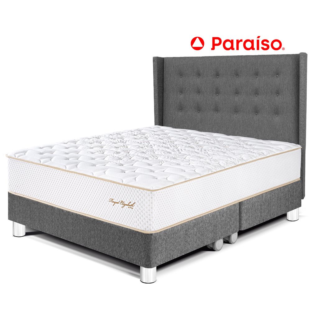 Dormitorio Royal Elizabeth Queen Cabecera Gold Gris
