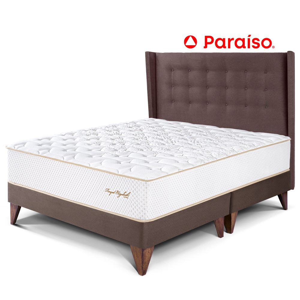 Dormitorio Europeo Royal Elizabeth Queen Cabecera Gold Chocolate