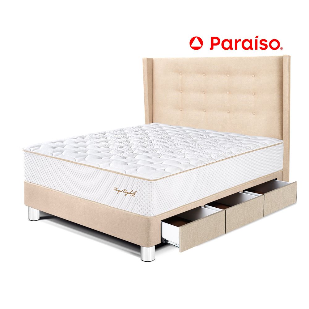 Dormitorio Cajones Royal Elizabeth 1.5 Plazas Cabecera Gold Champagne