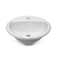 Ovalín de Loza Blanco Trebol Modelo Sonnet 47.5cm