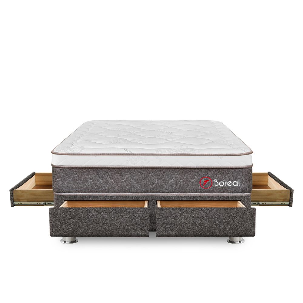 Cama Boreal Pocket SS Con 4 Cajones 2 Plazas