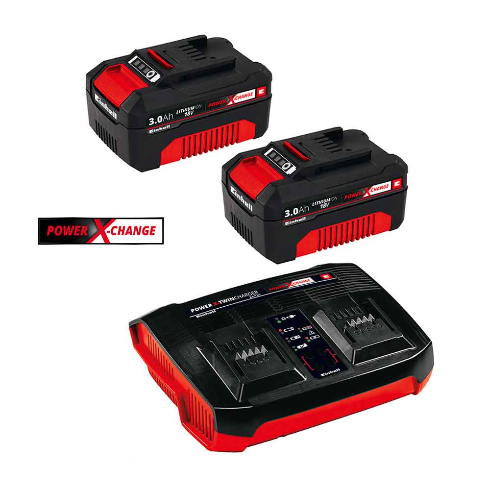 Cargador + 2 baterías 3.0 AH 18V Starte kit Einhell - Promart