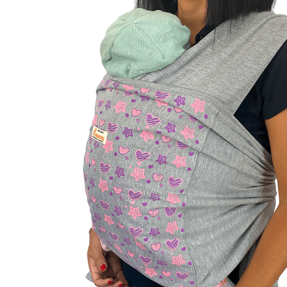 Fular Aimama Pre Armado Gris Morado Estrella - Promart
