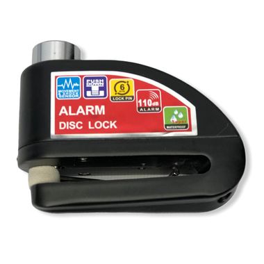 Candado de Disco con Alarma para Moto en Negro Promart