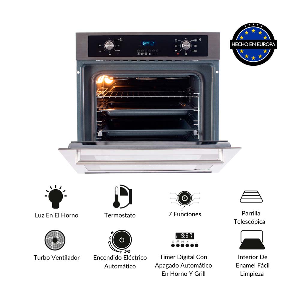 Horno Empotrable Klimatic Eléctrico GAMMA B Inox 60 Cm - Promart