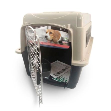 Transportador Vari Kennel Ultra Fashion Negro Crema Petmate M Transportador Vari Kennel Ultra Fashion Negro Crema Petmate M