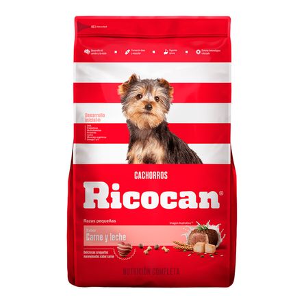 Comida Cachorro Raza Pequeña Ricocan de Carne y Leche 3kg