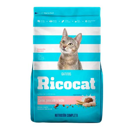 Comida para Gatitos Ricocat Carne, Pescado y Leche 3kg