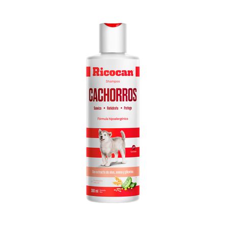 Shampoo Hipoalergenico para Cachorros Ricocan Frasco 380ml