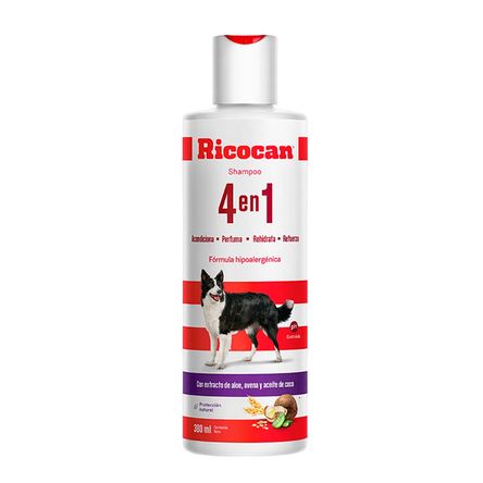 Shampoo para Perro Adulto Ricocan 4 en 1 en Frasco 380ml Shampoo para Perro Adulto Ricocan 4 en 1 en Frasco 380ml