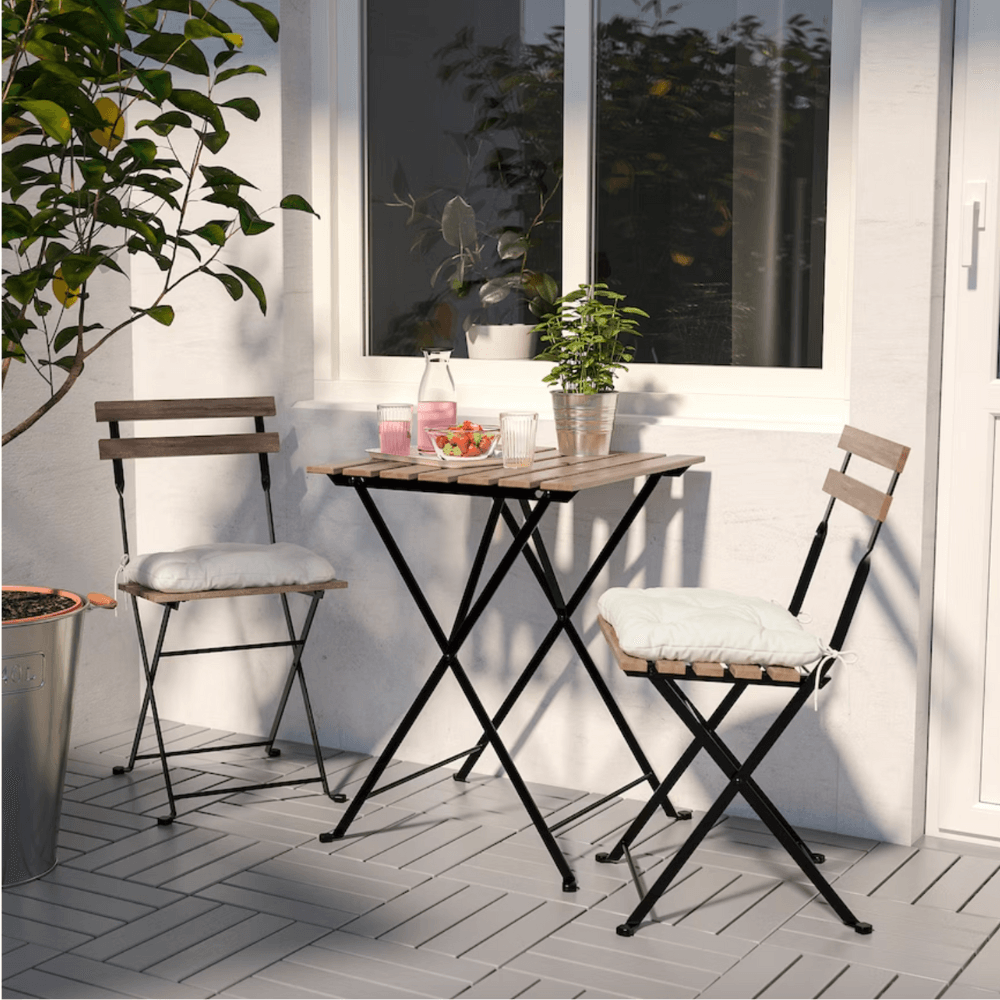 Mesa de Terraza + 2 Sillas Bianka Ventitas Home Espresso