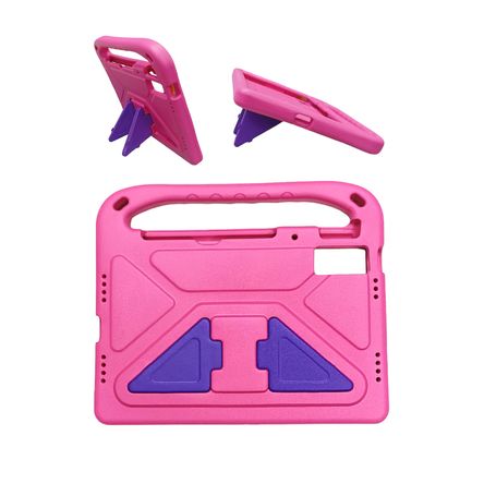 Funda de Goma con Diseño Triangulo Compatible con Tablet Xiaomi Pad 10,6 Fucsia